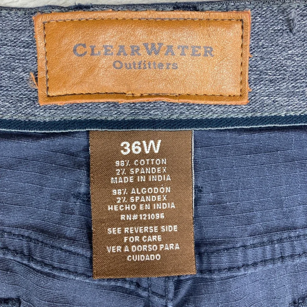 ClearWater Outfitters‎ Mens Shorts 36W Blue Casual Flat Front Chino Comfort